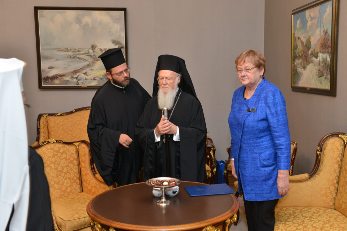 Riigikogu esimehe Ene Ergma kohtumine Tema Pühaduse Konstantinoopoli oikumeenilise patriarhi Bartholomeosega